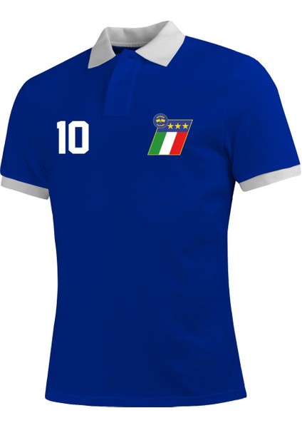 Azzurri - Italya Retro Polo Tişört