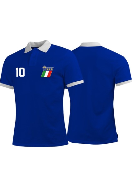 Azzurri - Italya Retro Polo Tişört