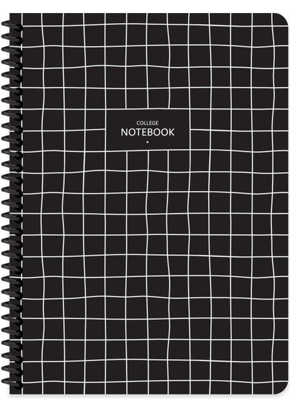 16.5X22.5 Çizgili Defter College - Siyah
