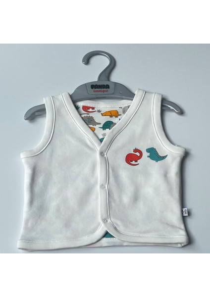 Oeko-Tex Class 1sertifikalı Erkek Bebek Yelek, Çift Taraf Kullanımlı-Doubleface 100%COTTON Çıtçıtlı