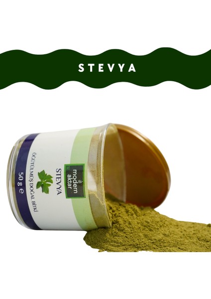 Doğal Öğütülmüş Stevia Otu 50GR Şeker Otu
