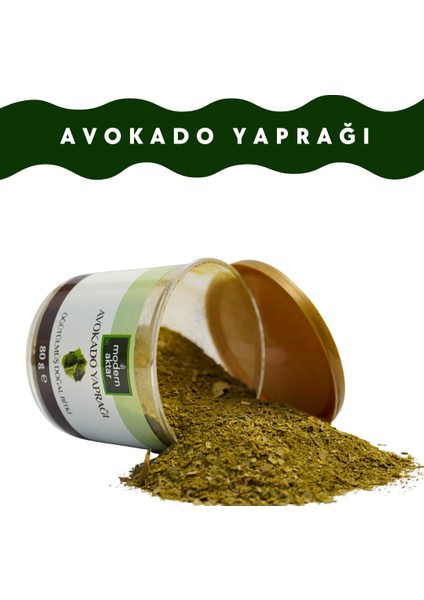 Modern Aktar Doğal Öğütülmüş Avokado Yaprağı 80 gr