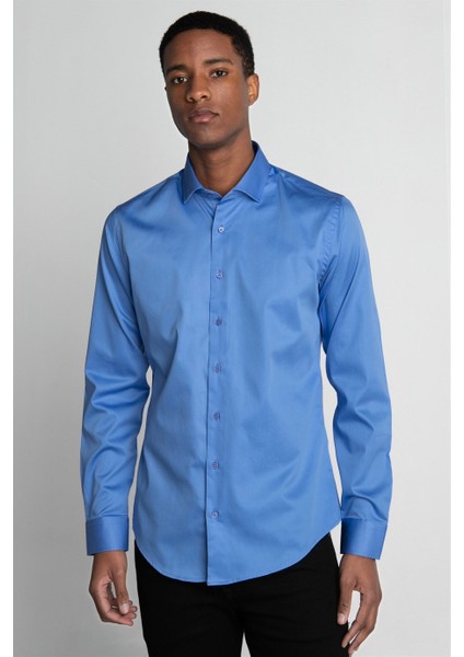 Slim Fit Koton Saten Premium Seri Erkek Gömlek fiyatları