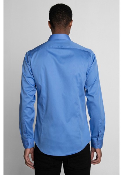 Slim Fit Koton Saten Premium Seri Erkek Gömlek fırsatları