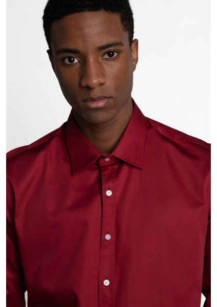 Modern Slim Fit Koton Saten Premium Seri Erkek Gömlek modelleri