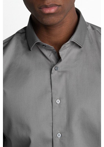 Slim Fit Koton Saten Premium Seri Erkek Gömlek modelleri