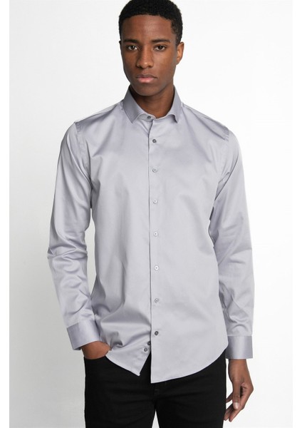 Slim Fit Koton Saten Premium Seri Erkek Gömlek fiyatları
