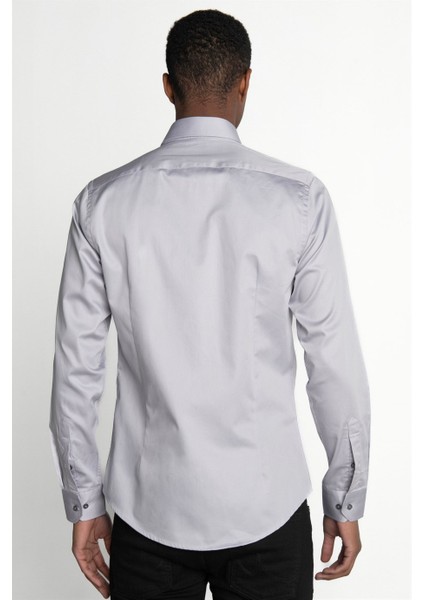 Slim Fit Koton Saten Premium Seri Erkek Gömlek fırsatları