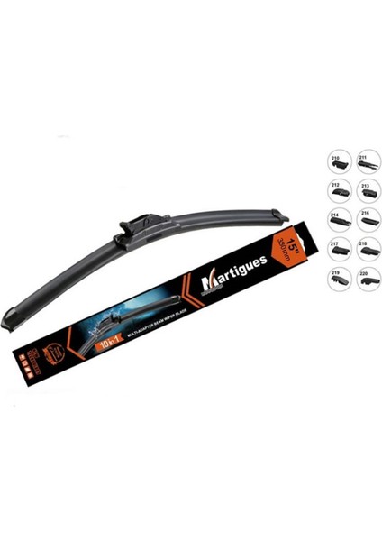 Silecek Süpürgesi Muz 10 Aparatlı 380 mm 15 Inc