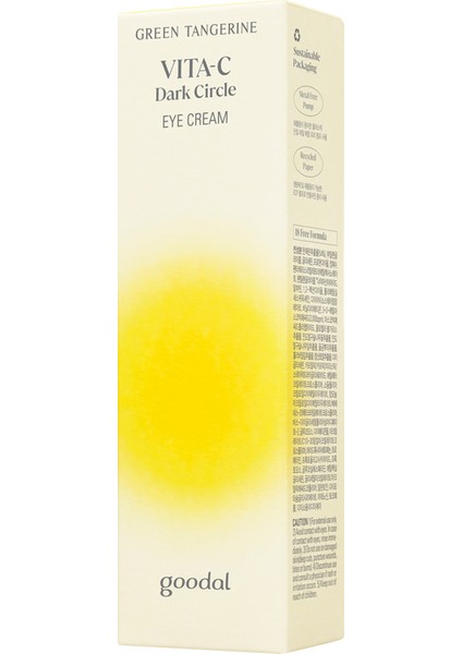 Tangerine Vita C Dark Circle Eye Cream - Yeşil Mandalina Özlü Aydınlatıcı Göz Kremi