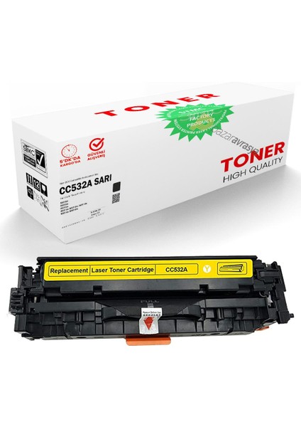 Hp CC532A Sarı Muadil Toner /WB/CM2320/CM2320N/CP2025/CM3320NF