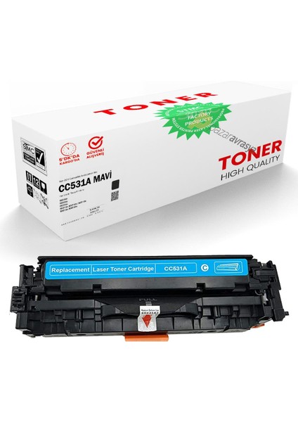 Hp CC531A Mavi Muadil Toner /WB/CM2320/CM2320N/CP2025/CM3320NF