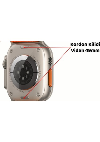 Watch 8 Ultra Max Vidalı-Kordon Kilitlemeli Akıllı Saat Iphone ve Android Tüm Telefonlara Uyumlu