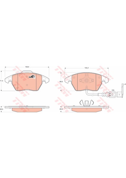 Fren Balata Ön Vw Beetle, Caddy Iıı, Golf V, Vı, Jetta Iıı, Iv, Passat,skoda Fabıa, Seat Leon,