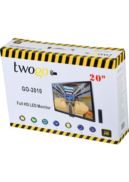 GO-2010 20" 50 Ekran Full HD LED TV (220-12 VOLT) HDMI-USB-VGA-RCA