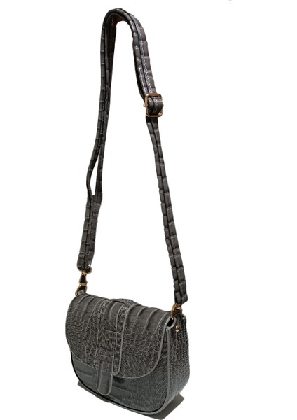 Kadın Gri Timsah Desenli Kemer Detaylı Omuz Çanta fırsatları