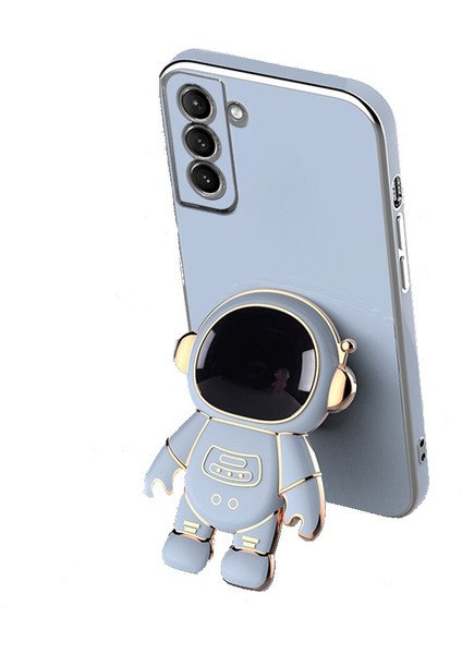 Samsung Galaxy A73 Kılıf Astronot Standlı Silikon + Ekran Koruyucu