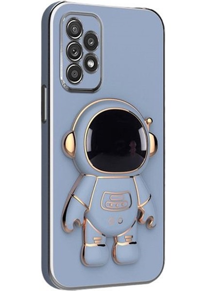 Samsung Galaxy A32 Kılıf Astronot Standlı Silikon + Ekran Koruyucu