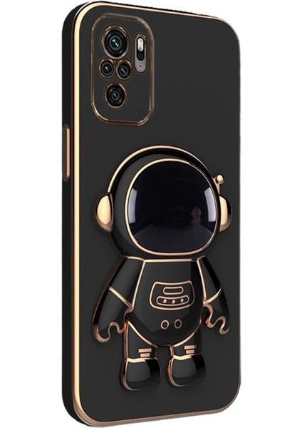 Xiaomi Redmi Note 10 Kılıf Astronot Standlı Silikon + Ekran Koruyucu