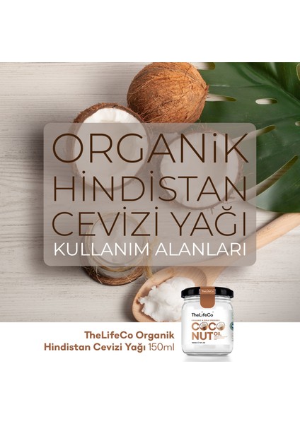 Organik Hindistan Cevizi Yağı 150 ml (Soğuk Sıkım, Vegan)