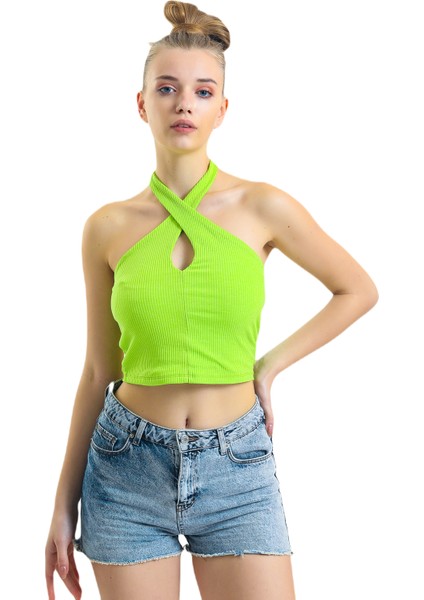Boyundan Çapraz Bağlamalı Top Crop fiyatları