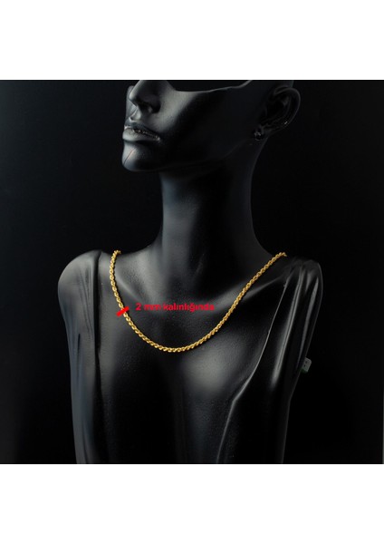 İnce 14 Ayar Burmalı Halat Altın Zincir fiyatları