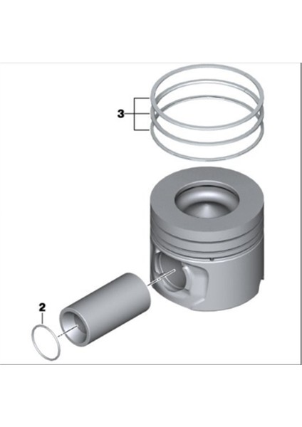 Pıston+Segman 0.20 mm Kısa Bmw F20-F30-F10/320-525 84.00MM N47N 87.70257STD