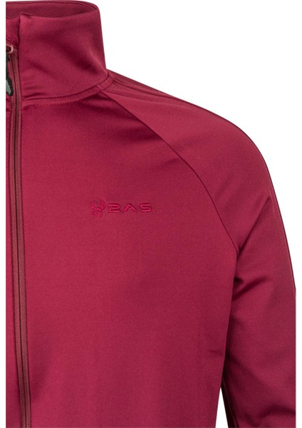 Menza Tam Fermuarli Kadın Sweatshirt Bordo