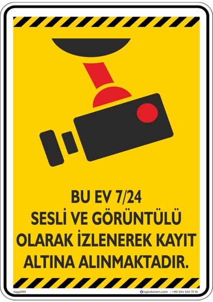 Bu Ev 7/24 Güvenlik Kamerası İle İzlenmektedir./V6