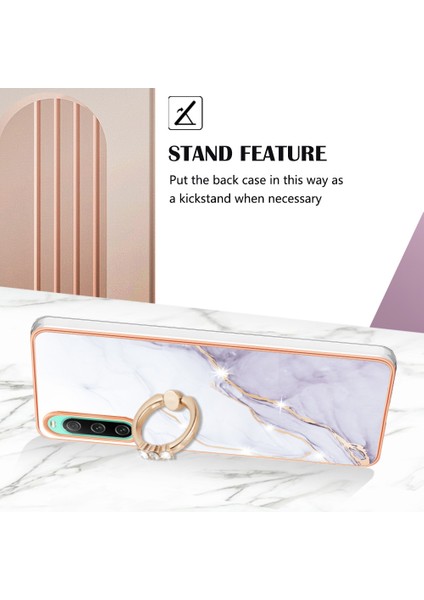 Sony Xperia 10 Iv 5g Yb Imd Serisi-10 Yüzük Kickstand Imd Mermer Desenli Telefon Kılıfı Elektrokaplama Çerçevesi Tpu Anti-Damla Kapağı (Yurt Dışından) modelleri