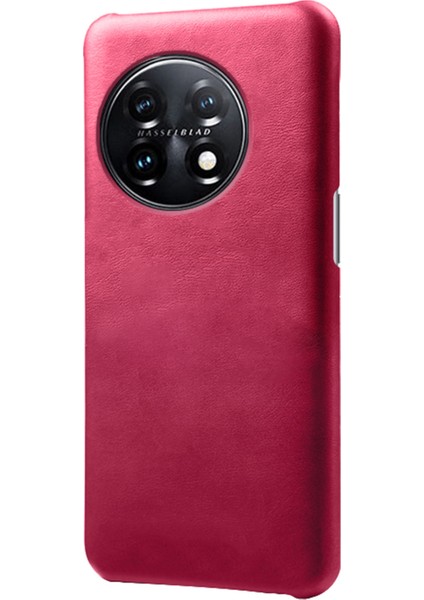 Oneplus 11 5g, Pu Deri Kaplamalı Pc Buzağı Dokulu Şok Geçirmez Cep Telefonu Kasası Için Ön Çizgiye Telefon Kapağı (Yurt Dışından)