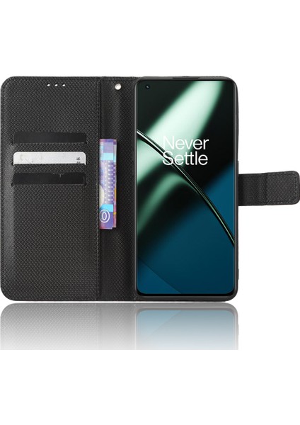 Oneplus 11 5g Pu Deri Cep Telefonu Kapağı Elmas Doku Flip Cüzdan Tam Koruma Telefon Kılıfı (Yurt Dışından) fiyatları