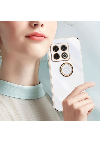 Oneplus 10 Pro 5g Için Xinli Kickstand Telefon Kılıfı, Şok Emici Elektraplatma Tpu Arka Koruyucu Kapak (Yurt Dışından)