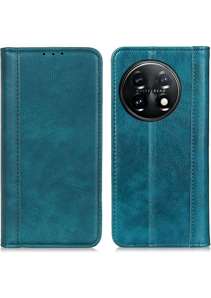 Oneplus 11 5g Bölünmüş Deri Stand Telefon Kılıfı Litchi Doku Cüzdan Koruma Kapağı (Yurt Dışından)