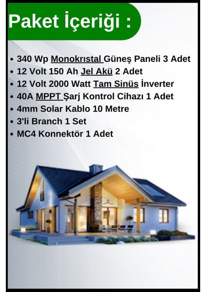 N&d Lighting Bağ Evi Hobi Bahçesi Buzdolabı+Tv+Aydınlatma Solar Paket 8kwp