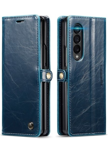 Retro Tarzı Cüzdan Kılıf Samsung Galaxy Z Fold4 ile Uyumlu (Yurt Dışından)