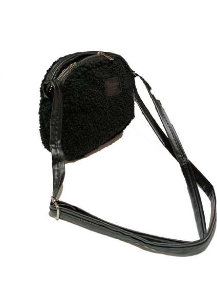 Kadın Siyah Peluş Mini Urban Omuz Çanta fiyatları