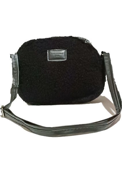 Kadın Siyah Peluş Mini Urban Omuz Çanta modelleri