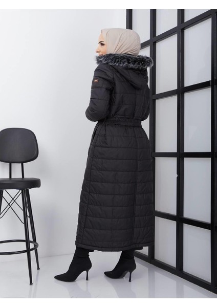 Alaca Kadın Kapitone Uzun Kapşonlu Mont indirimleri