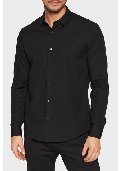 Streç Pamuklu Slim Fit Poplin Gömlek J30J319065BEH Erkek Gömlek J30J319065 Beh