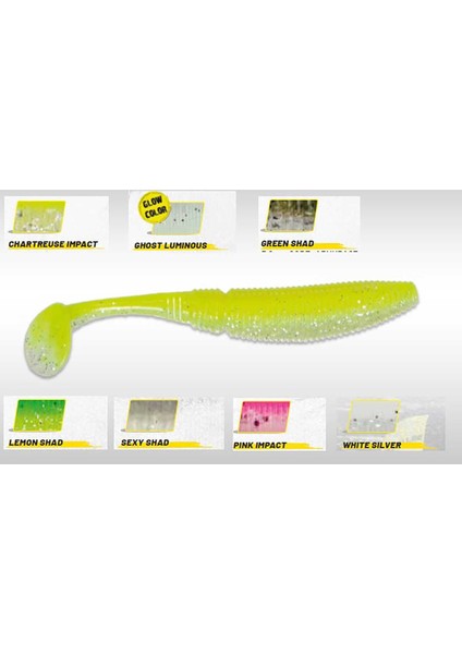 Ghost Shad 10 cm 8li Paket Silikon Yem - White Silver