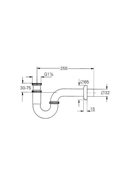 Lavabo Sifon Altı Esi 255 mm
