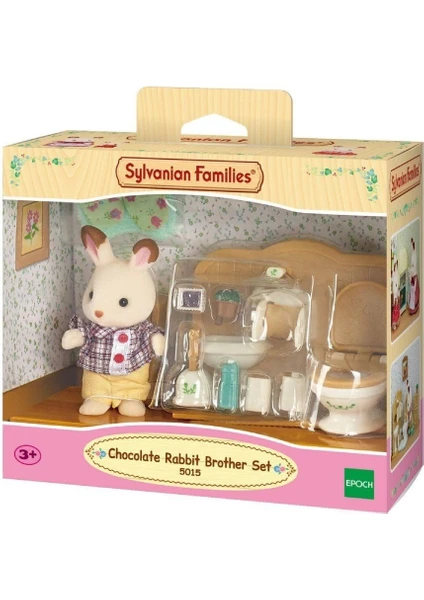 Adore Oyuncak 5015 Sylvanian Families Çikolata Kulaklı Tavşan Erkek ve Tuvalet Seti +3 Yaş