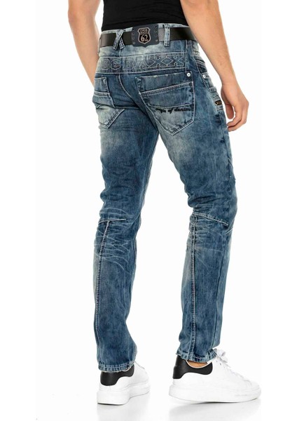 C-1178 Parça Dikişli Cep Detaylı Mavi Erkek Kot Jeans fırsatları