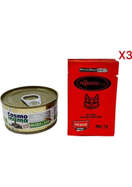 Kedi Kısırlaştırılmış Kuzu Etli 85 Gr+ Probiyotik