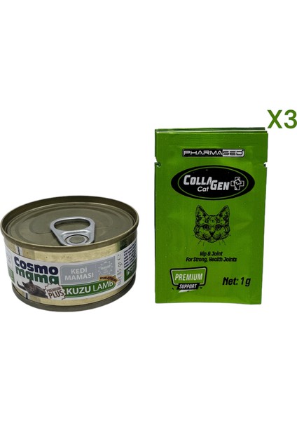 Kedi Kısırlaştırılmış Kuzu Etli 85 Gr+ Collagen