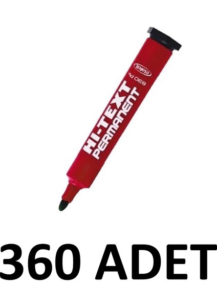 360 Adet 830PB Yuvarlak Uç Permanent Kalem Koli Kalemi Kırmızı