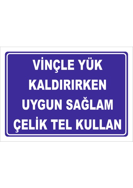 Vinçle Yük Kaldırırken Uygun Sağlam Çelik Tel Kullan Levhası Vim 036