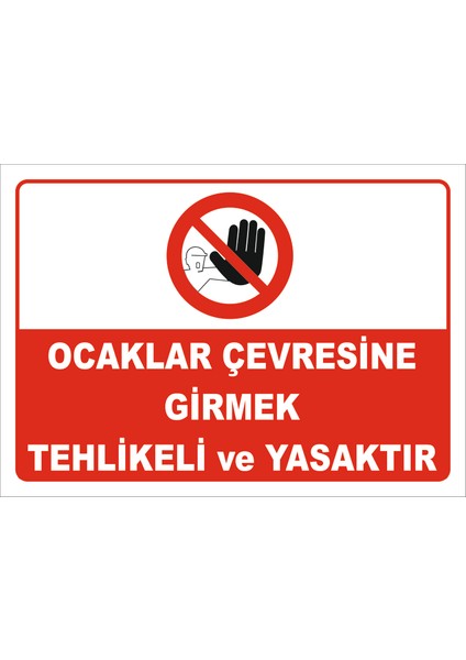 Ocaklar Çevresine Girmek Tehlikeli ve Yasaktır Levhası Ytr 023