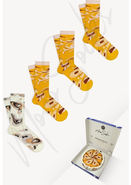 Mono Socks Frutti Di Mare - 4'lü Erkek Pizza Çorap